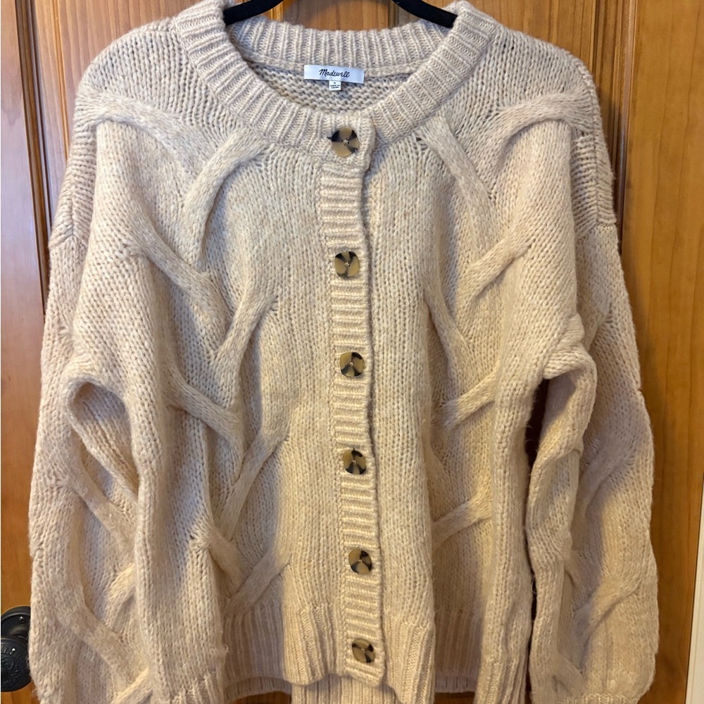 Madewell Cream/Ivory Cable Knit Sweater